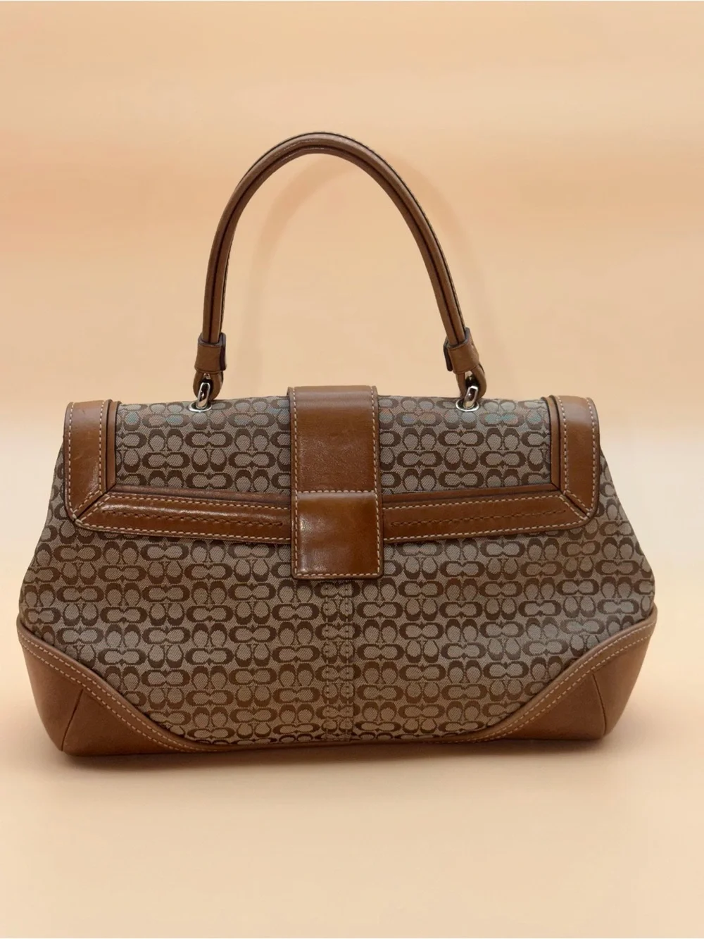Coach Soho Brown Signature Canvas Satchel